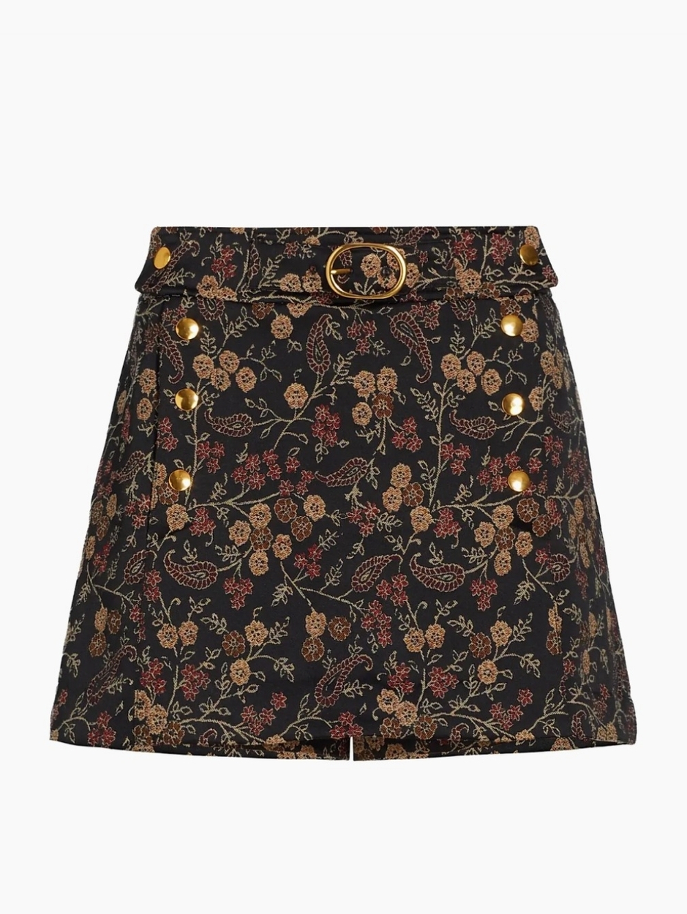 Derek Lam 10 Crosby Hester Floral A-Line Mini Skort Jacquard Floral Women's 2